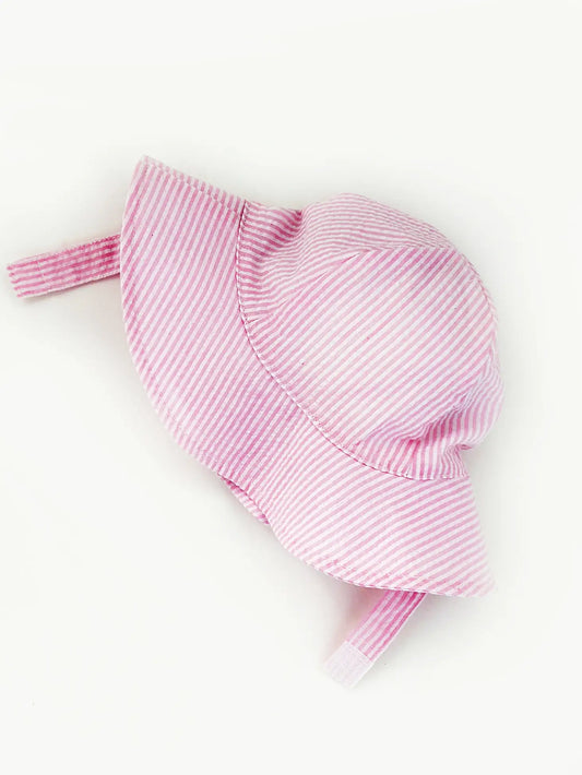 Pink Stripe Seersucker Bucket Hat